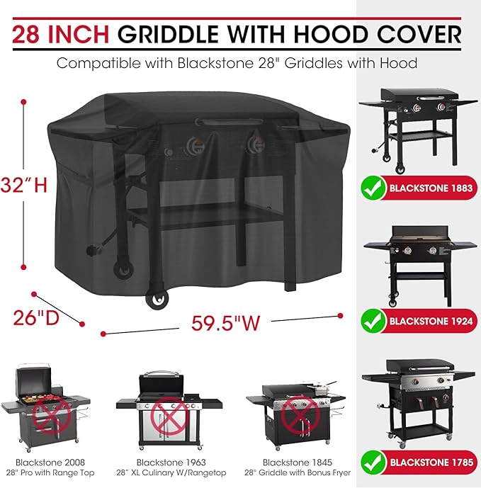 Unicook 5483 Griddle Cover for Blackstone 28 Inch Cooking Station - Image 2