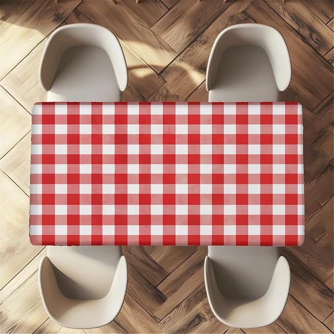 Rectangle Table Cloth Cover Waterproof Elastic Fitted Polyester Fitted - Image 5