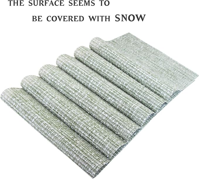 PIGCHCY Elegant Placemats Set of 6 Blended Woven Heat Resistant Durable - Image 3