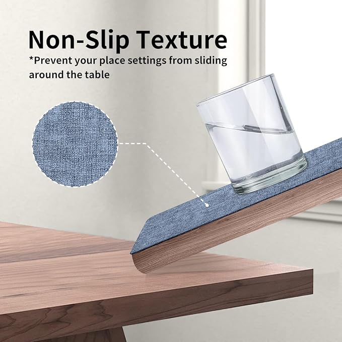 Maxpearl Set of 8 Faux Leather Table Placemats – Heat Resistant, Waterproof - Image 4