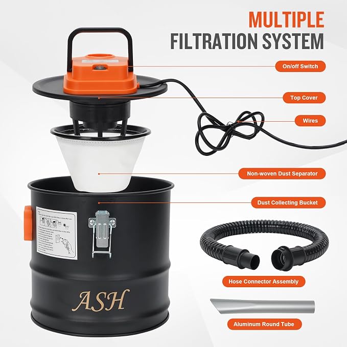 Ash Vacuum Cleaner -2.6 Gallon Fireplace Ash Vac - Image 9