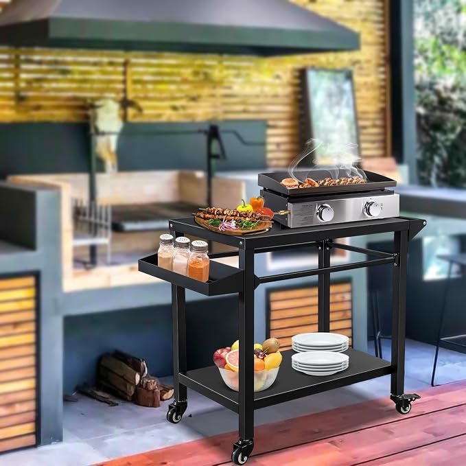 Outdoor Grill Cart Stand Table Pizza Oven - Image 6