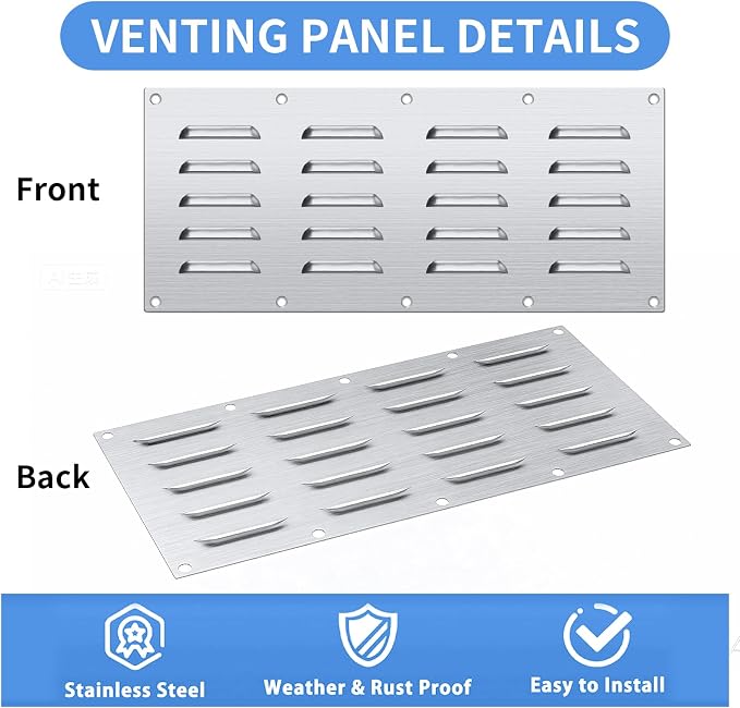 4 Pack Stainless Steel Venting Panel - Image 5