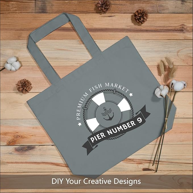 TOPDesign 3-Pack Super Strong Large 12oz Cotton Canvas Tote Bags, Reusable - Image 3