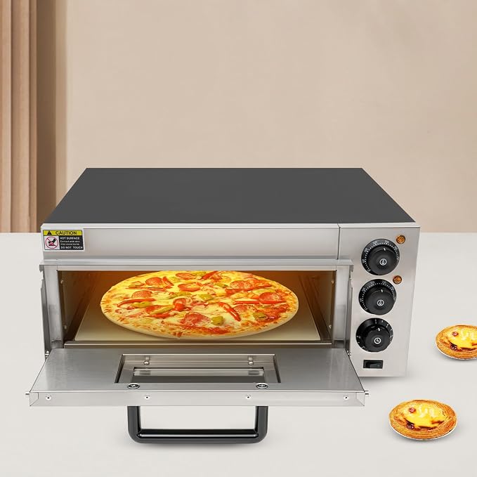 20L Commercial Electric Pizza Oven Countertop Pizza Oven, Single Deck Layer - Image 4