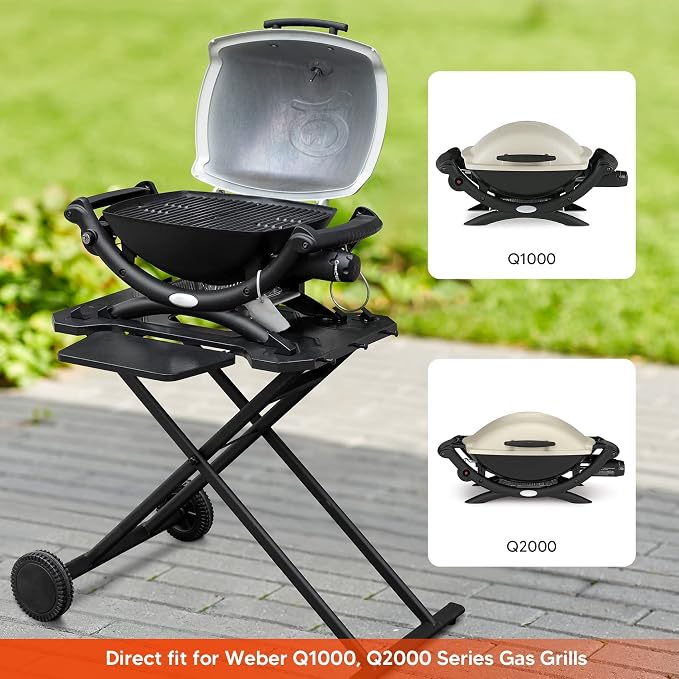 Stanbroil Portable Grill Cart for Weber Q Series Gas Grills, Upgrade Heavy-Duty - Image 3