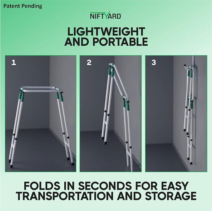 Adjustable & Foldable Leaf Bag Holder, - Image 5