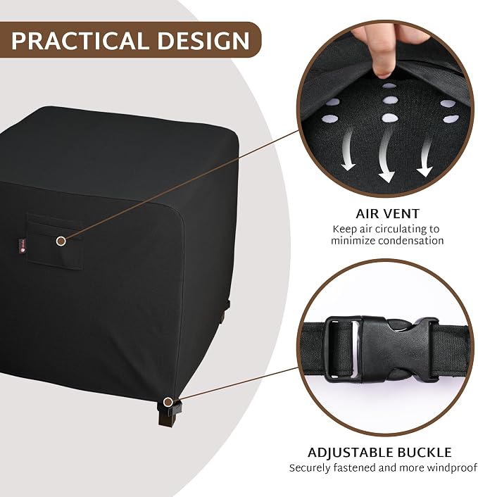 iBirdie Square Fire Pit Cover 32 x 32 inch Outdoor Waterproof and Weatherproof - Image 3