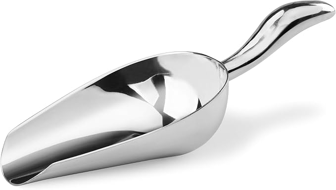 New Star Foodservice 1028515 Stainless Steel Bar Ice Flour Utility Scoop - Image 8