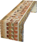 Egypt Table Runner, Mystery Element Ancient Egyptian Culture Gods Print Table by Unknown