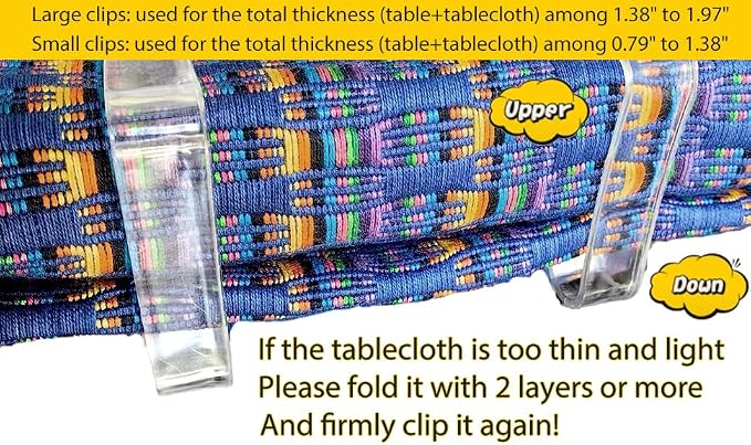 36 Pieces Clear Tablecloth Clips, Durable Plastic Table Cover Holders, - Image 8