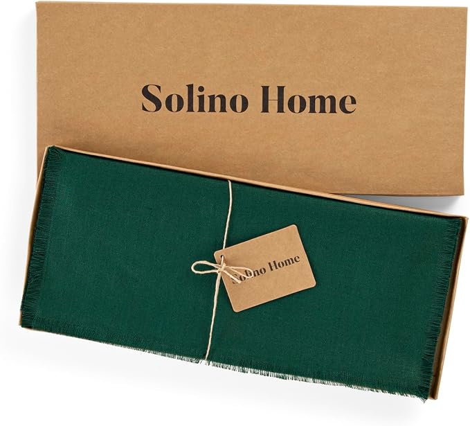 Solino Home Linen Evergreen Table Runner 36 Inches - Image 5