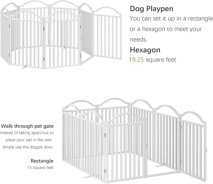 BHG Metal No-Assembly Freestanding Dog Gate - Image 4