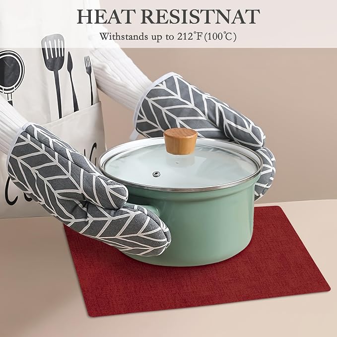 Faux Leather Heat Resistant Christmas Placemats Set of 4 – Waterproof Oilproof - Image 5