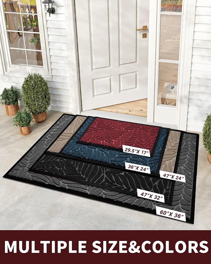 Yimobra 36x24 Large Door Mat Outdoor Indoor, All-Season Waterproof Door Mat - Image 2