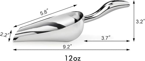 New Star Foodservice 1028515 Stainless Steel Bar Ice Flour Utility Scoop - Image 2