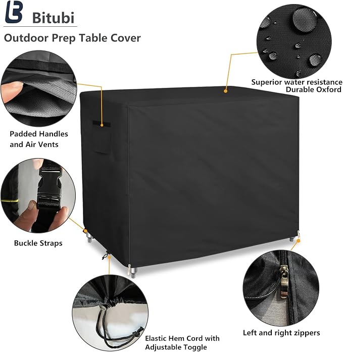 Bitubi 48 Inch Outdoor Prep Table Cover - Image 3