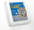 GUARD SHIELD Heavy Duty Tarp 6x8 Feet White Multi Purpose Thick Waterproof Poly by GUARDSHIELD