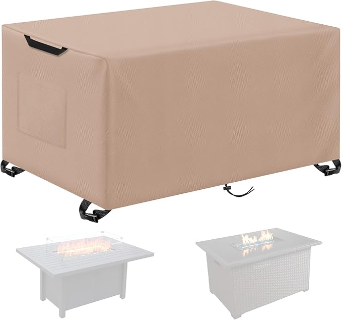 Kovshuiwe Porch Shield Fire Pit Cover Square-600D Fabric Waterproof and by Kovshuiwe