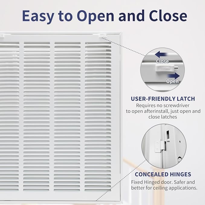 16"W x 20"H Steel Return Air Filter Grille - Image 4
