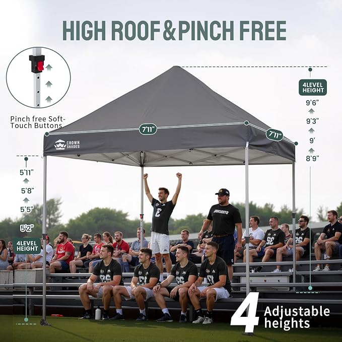 CROWN SHADES Pop Up Canopy Tent, 8x8 Commercial Canopy Tent - Image 3
