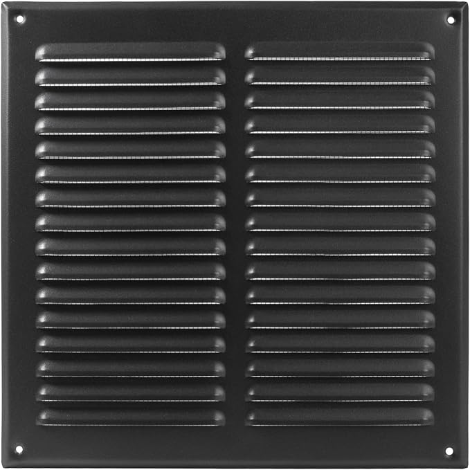 Square Ventilation Grille / 10" x 10" Inch Inside Measurement/Black Metal Air by Unknown