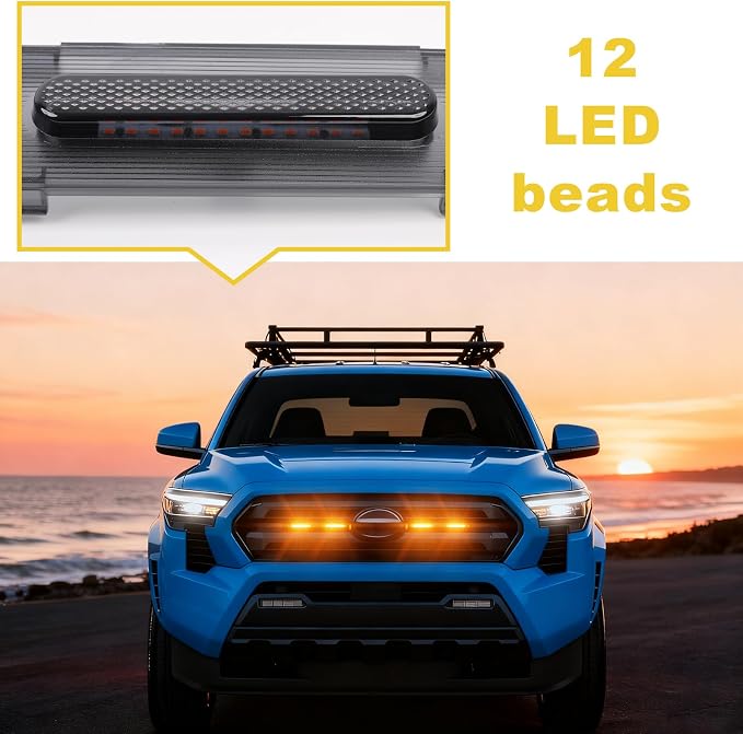 Front Grille Grill Lights for 2024 2025 Tacoma SR SR5 Led Grill Light - Image 5