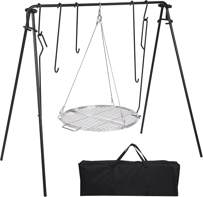 REDCAMP Swing Campfire Grill Stand by REDCAMP