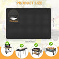 Grill Floor Mat 32 x 48 Inch Fireproof Glass Fiber Black