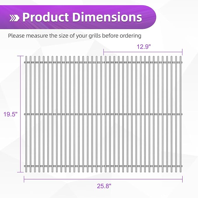 19.5" 304 Stainless Steel Grill Grates - Image 2