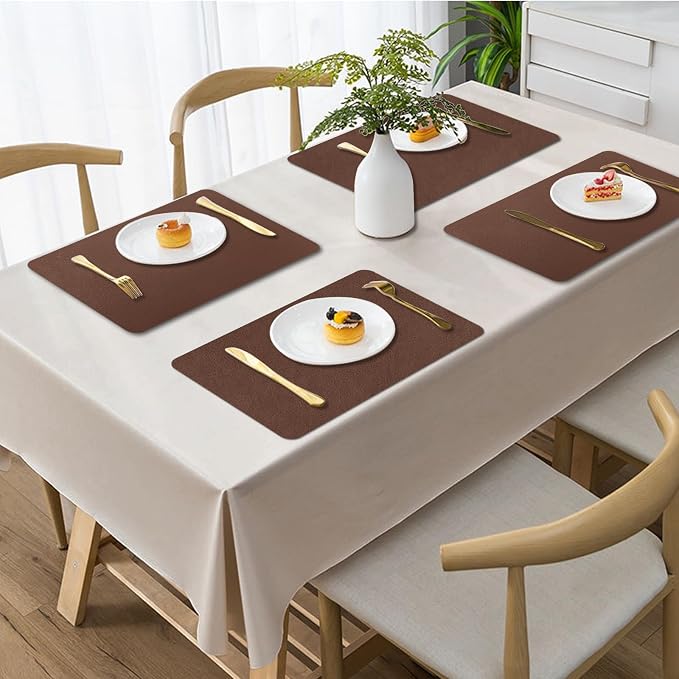 Faux Leather Placemats, Heat-Resistant, Waterproof and Oil-Proof, Reversible - Image 2