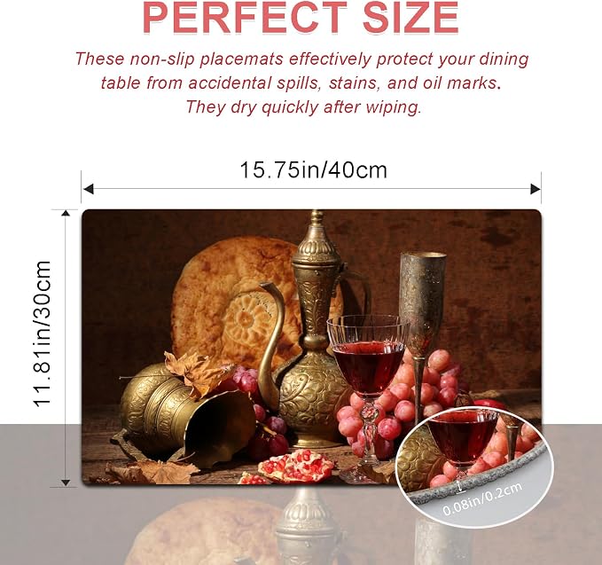Wine Placemats Set of 4 - Image 3