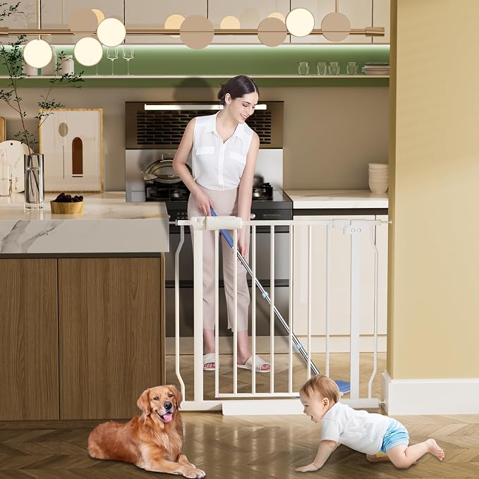 Extra Wide Baby Gate for Doorways Stairs Living Room Pressure Monuted Walk - Image 6