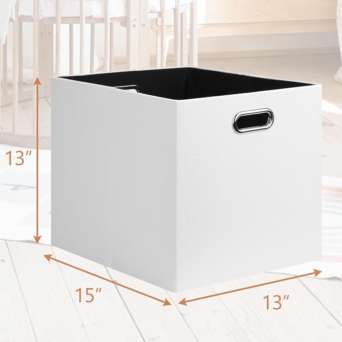 Posprica 13x15x13in Collapsible Storage Bins, Fabric Foldable Cube Storage Boxes - Image 2