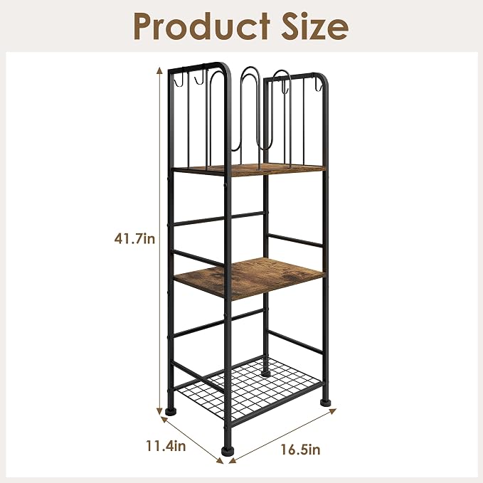 Towel Rack Free Standing 3-Tier M-Shaped Detachable Dividers, Durable Metal - Image 7