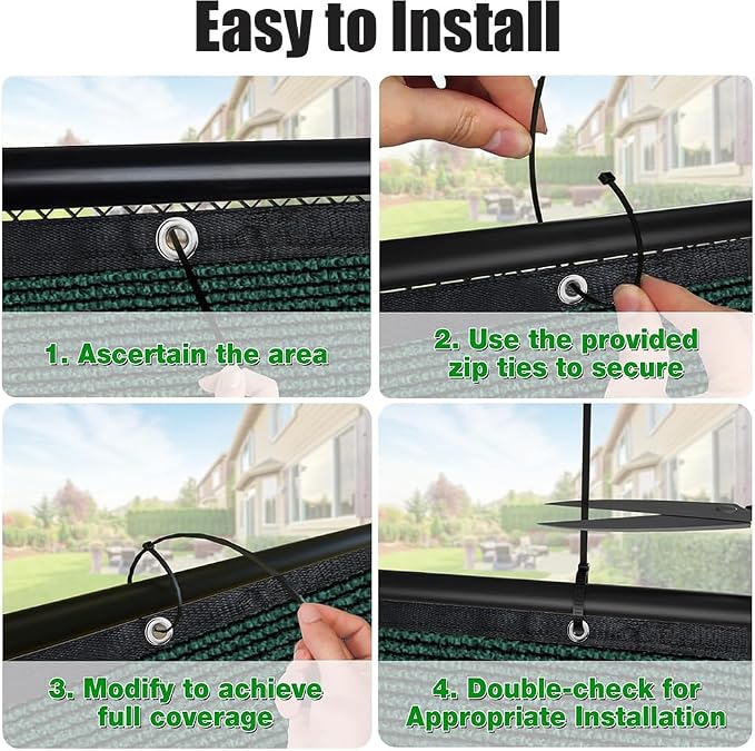 LITA 6' x 180' Garden Privacy Fence Screen Cover UV Protection - Image 5