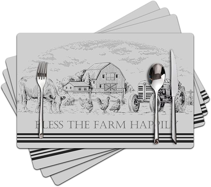 Farm Placemats Set of 4 by Unknown