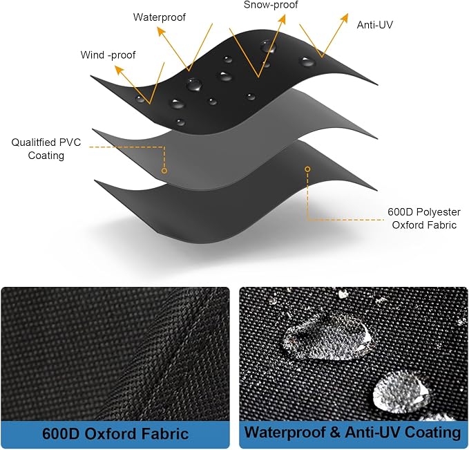 Grill Cover for Weber Q100 Q120 Q1000 Q1200 Q200 Q220 Q2000 Q2200 Q2400 Series - Image 3