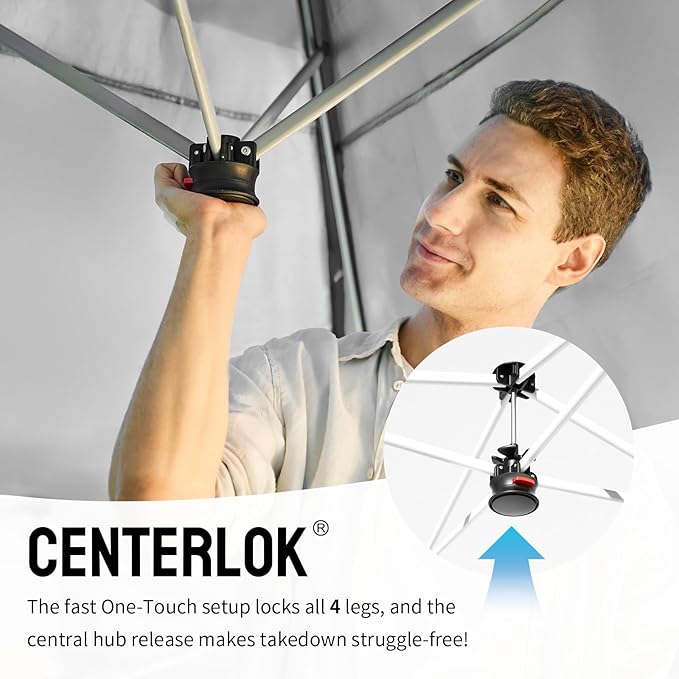 CROWN SHADES Canopy Tent, 10 x 10 Foot Portable Pop Up Outdoor Shelter - Image 2