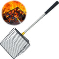 Hollow Out Fireplace Shovel Black Metal Coal Shovel Fireplace Ash Sifter by Bylion