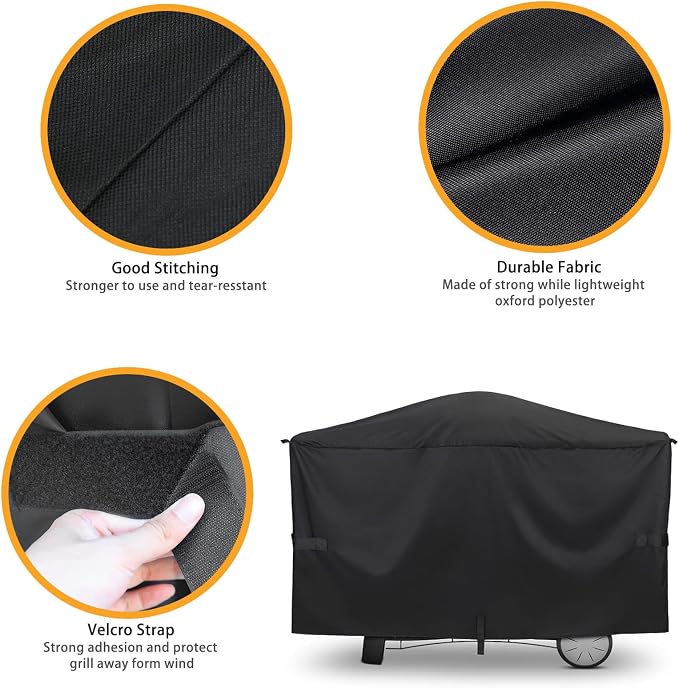 Grill Cover for Weber Q2000, Q3200 Gas Grills, Heavy Duty BBQ Gas Grill Cover - Image 4