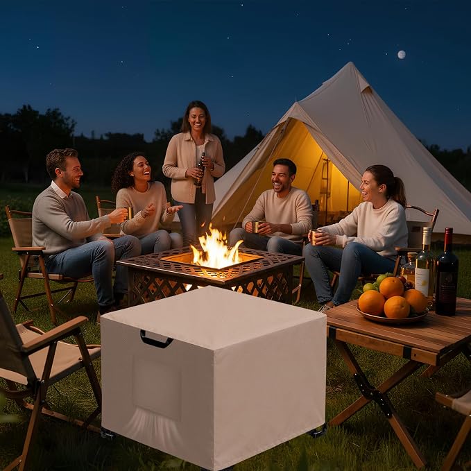 Kovshuiwe Porch Shield Fire Pit Cover Square-600D Fabric Waterproof and - Image 5