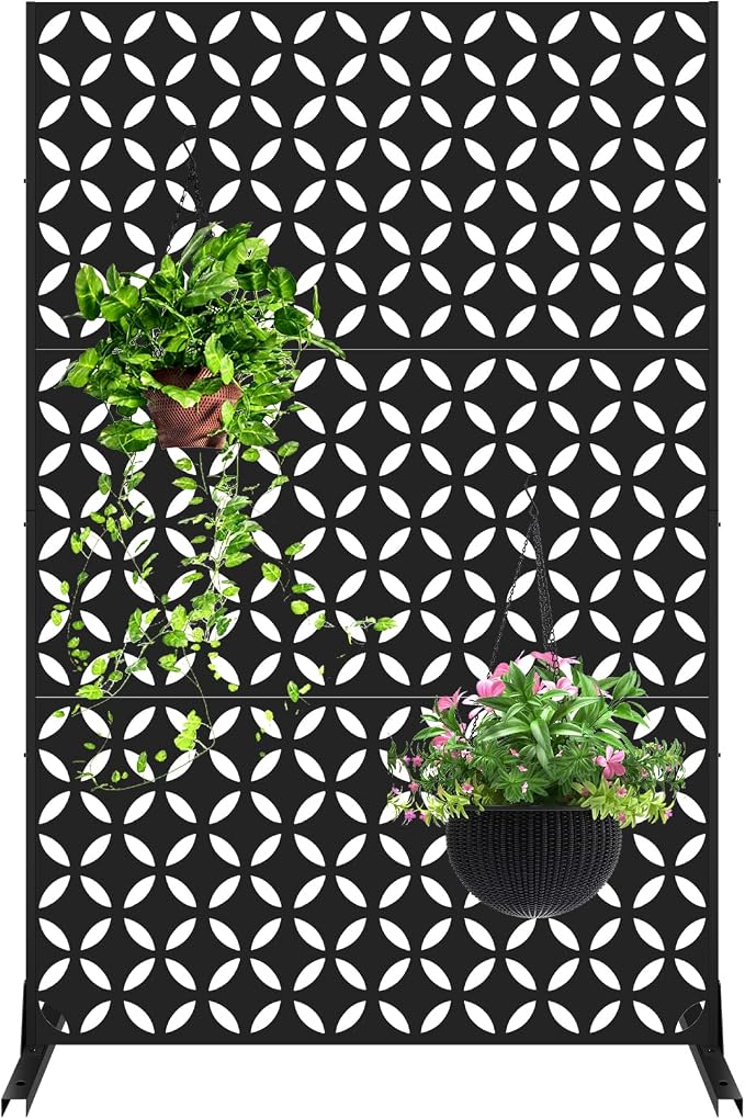 72" H×47" W Metal Privacy Screen, Outdoor Indoor Privacy Screens by Meyoppm