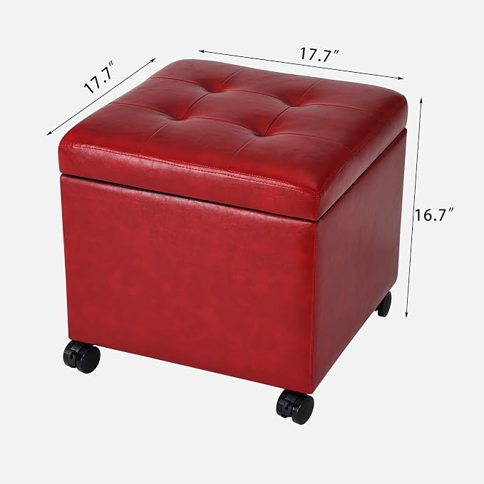 Homebeez Storage Ottoman Footrest Stool - Image 3