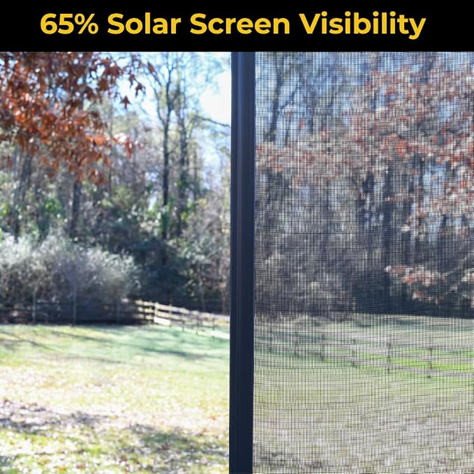 Custom Solar Screens for Windows Exterior 65% Shade - Image 3