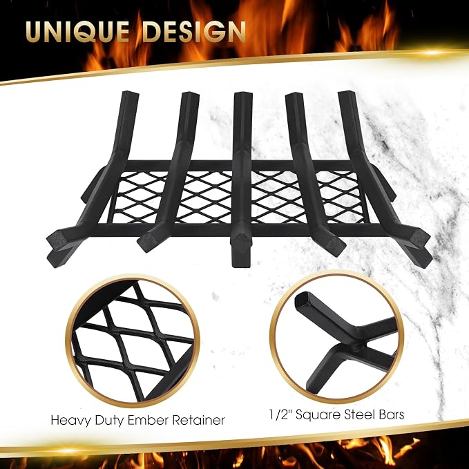 G GOOD GAIN Fireplace Grate - Image 3