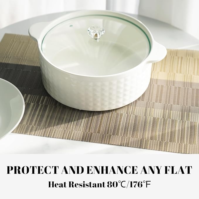 Placemats Set of 4 Vinyl/Plastic Woven Place Mats - Image 4