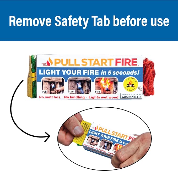 Pull Start Fire Pull String Firestarter | No Matches Required, Fire Starts in - Image 8