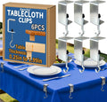6 Packs Adjustable Tablecloth Clips by Unknown