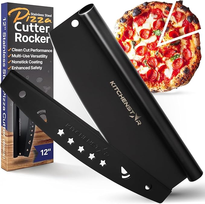 KitchenStar 12-Inch Pizza Cutter Rocker Blade by Kitchenstar
